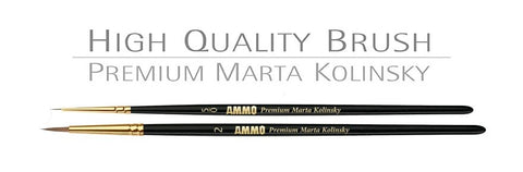 AMMO Premium Marta Kolinsky Brushes