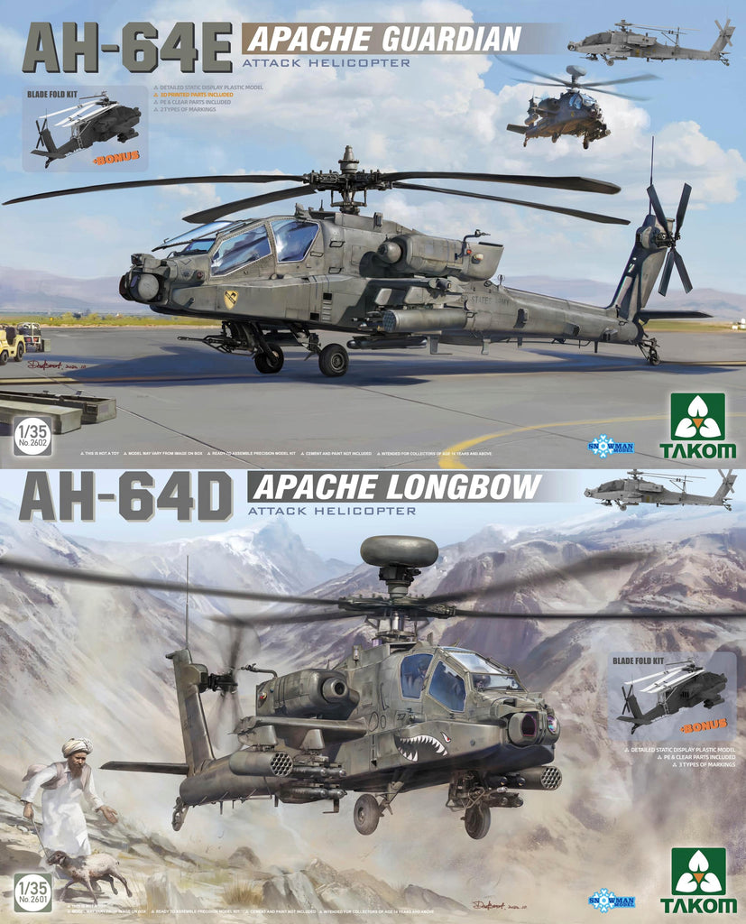 Apaches AH-64D & AH-64E, Takom 1/35