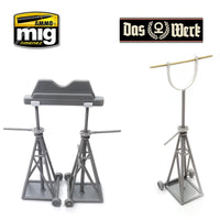 1/48 Luftwaffe Jack Stand Set with Saw Horses - Extended Edition