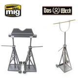 1/48 Luftwaffe Jack Stand Set with Saw Horses - Extended Edition