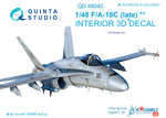 1/48 F/A-18C (late) 3D-Printed & coloured Interior on decal paper (for Kinetic kit)
