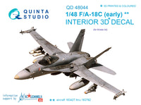 1/48 F/A-18С (early) 3D-Printed & coloured Interior on decal paper (for Kinetic kit)