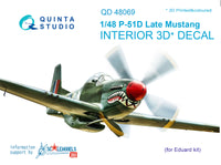 P-51D (Late) 3D-Printed & coloured Interior on decal paper (for Eduard kit)