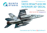 F/A-18F late / EA-18G 3D-Printed & coloured Interior on decal paper (for Hasegawa kit)