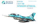F-16B 3D-Printed & coloured Interior on decal paper (for Kinetic kit)