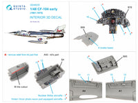 CF-104 Early 3D-Printed & coloured Interior on decal paper (Kinetic)